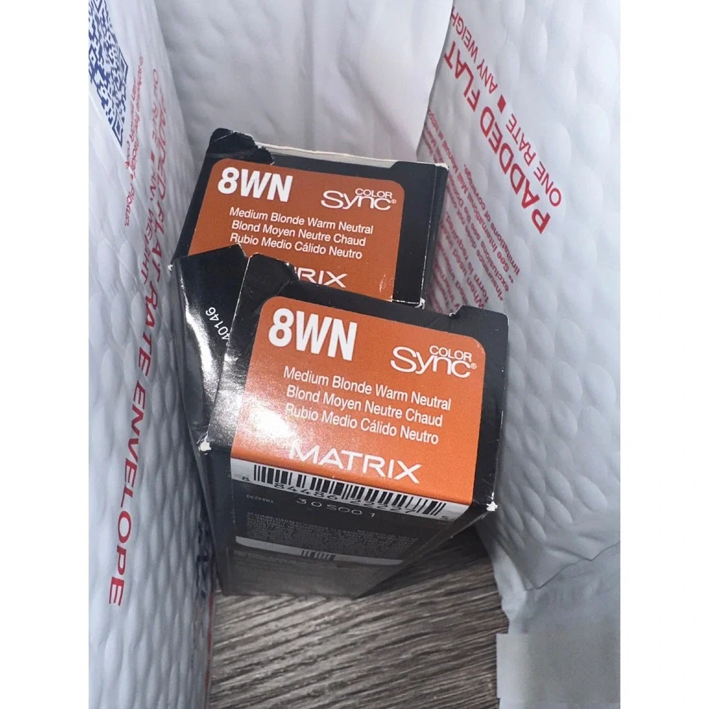 Matrix Color Sync 8WN Medium Blonde Warm Neutral Hair‎ Color 2oz Lot of 2